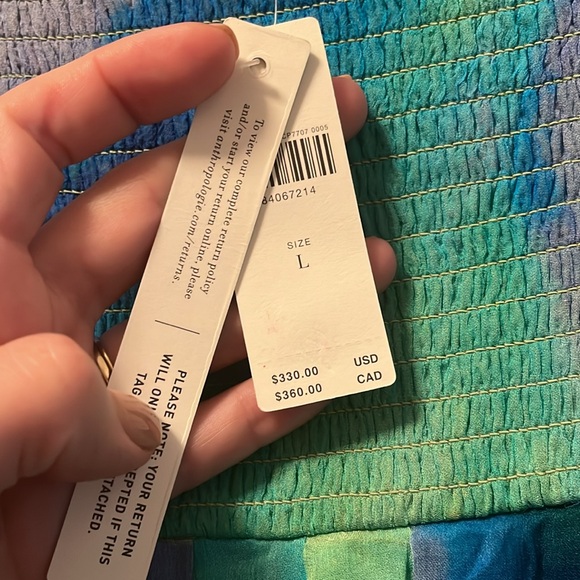 NWT Vineet Bahl Blurred Sheer Mini Dress with Train, sz L - Picture 10 of 17